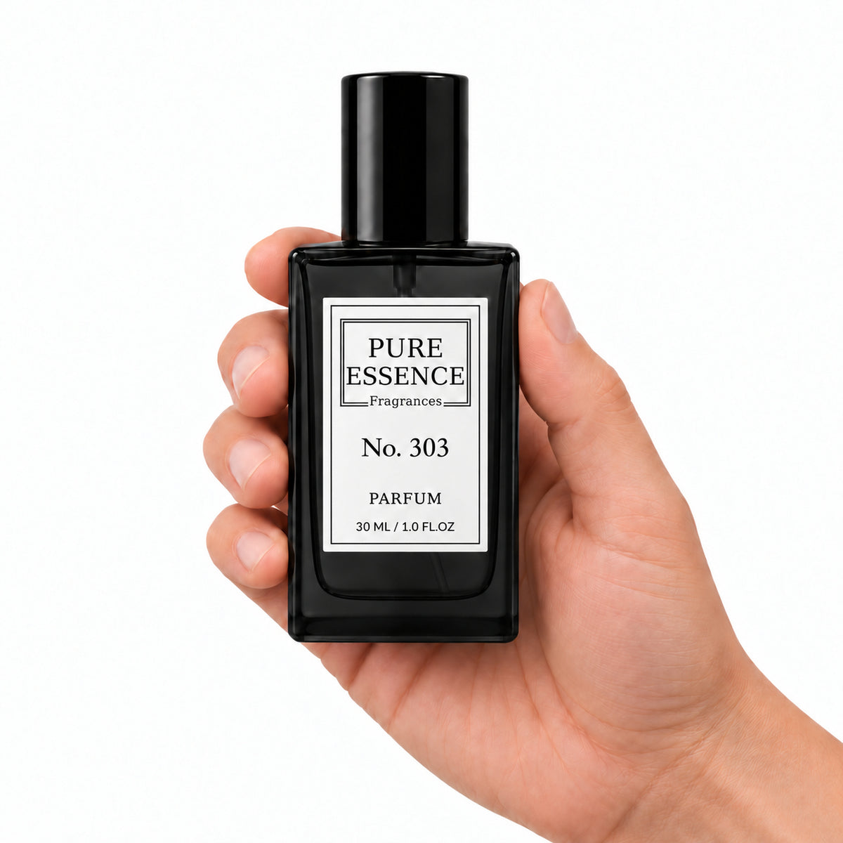 Pure Essence No. 303 parfum spray, 30ml – inspired by Absolu Blooming, held in hand