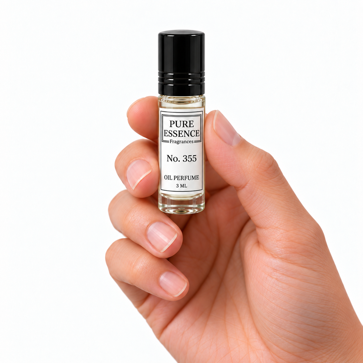 Pure Essence No. 355 oil perfume in a 3ml rollerball bottle